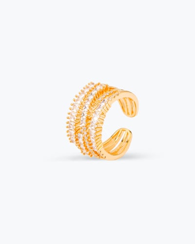 طقم ذهبي اسوارة مع خاتم فاخر بلمعة الألماس