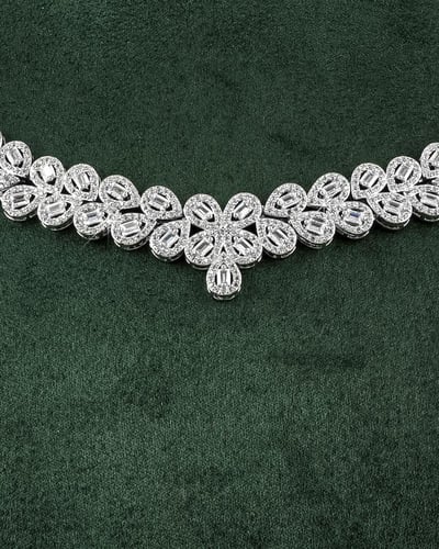 طقم مجوهرات للمناسبات مرصع بالزركون مكون من 5 قطع