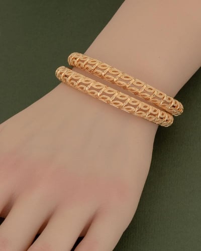 بناجر نسائية تصميم ذهبي \ 2 حبة