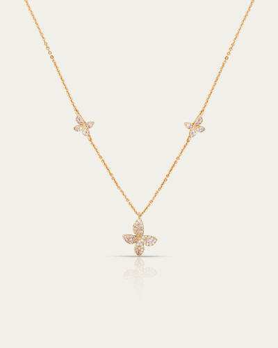 سلسال ذهبي بتصميم الفراشات الحالمة