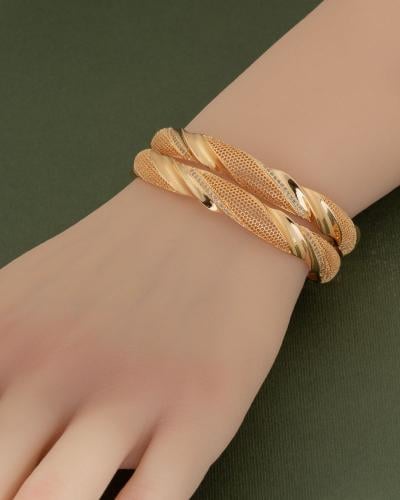 بناجر عريضة مميزة بلمعة الذهب \ 2 حبة