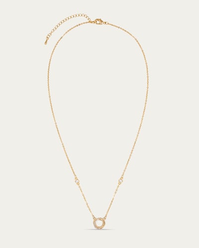 سلسال نسائي ناعم بتصميم الدوائر الذهبية المتداخلة