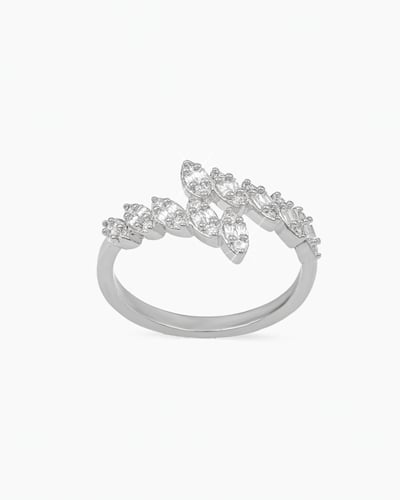 خاتم زركون نسائي تصميم ألماس انيق