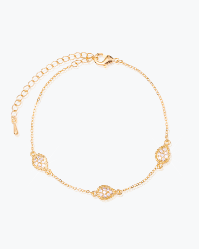 اسوارة نسائية بتصميم قطرة الندى المزينة بالزركون