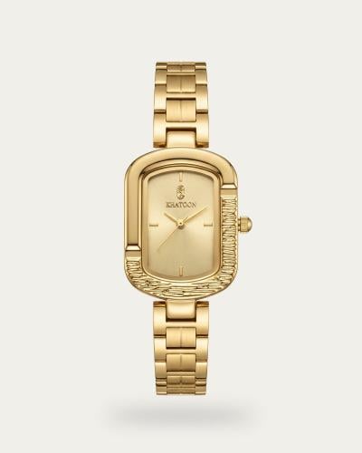 ساعة نسائية ماركة خاتون تصميم ذهبي لعاشقات التألق