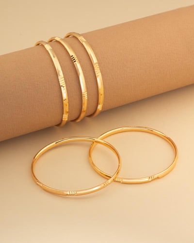 بناجر ذهبية للاطفال ستايل عصري - حبتين