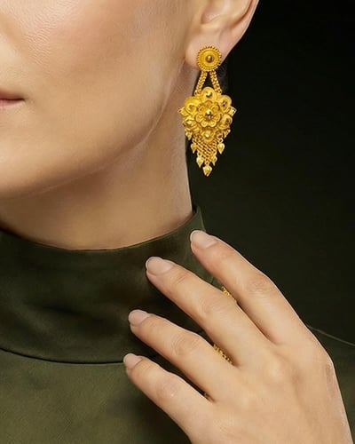 طقم القلب الهندي من خاتون® مطلي ذهب حقيقي عيار 24