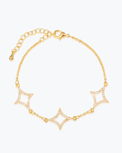 اسوارة نسائية ذهبية مرصعة بالزركون بتصميم عصري