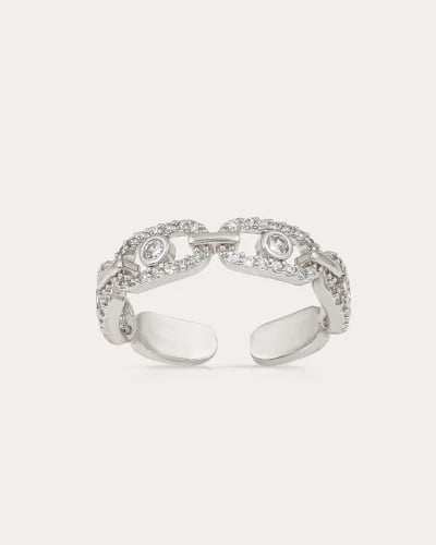 Silver Ring with Zircon Design | Daily and Elegant Look
