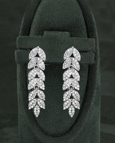 طقم مجوهرات للمناسبات مرصع بالزركون تصميم الماس