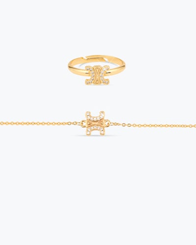 طقم اطفال انيق مزين بالزركون