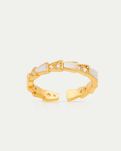 Serpenti Style Ring Gold Open | Luxury Occasion Design