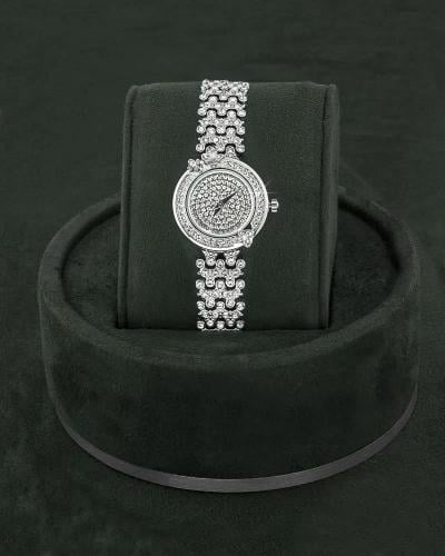 ساعة نسائية ماسية من الزركون الابيض القاخر للمناسب...