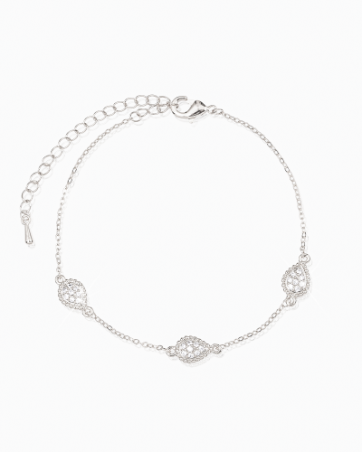 اسوارة نسائية ماسية بتصميم قطرة الندى المزينة بالز...