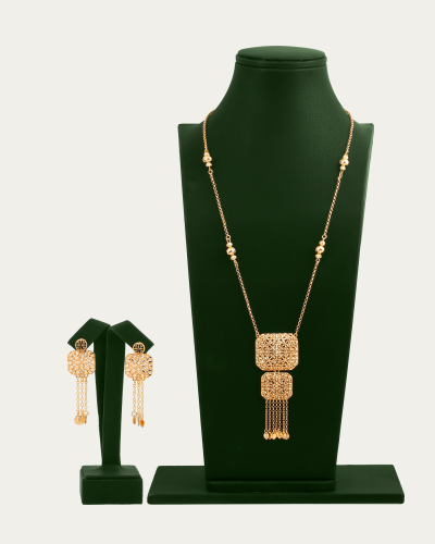 طقم كرسي جابر عقد وحلق بديل الذهب