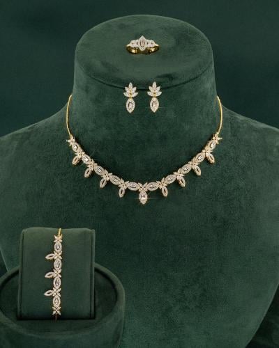 طقم زركون ناعم من خاتون® بلمعة الألماس