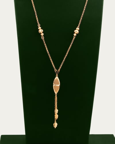 طقم المغزل النسائي يتكون من سلسال وحلق بديل الذهب