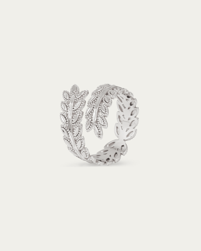 طقم فضي اسوارة وخاتم تصميم ماسي راقٍ