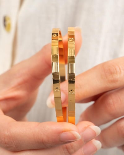 غوايش ذهبية دقة العقال من خاتون - 2حبة