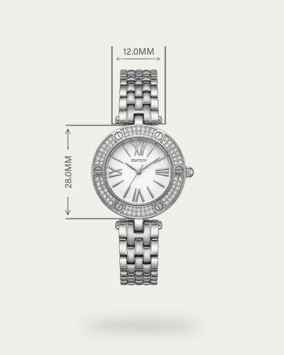 ساعة يد فضية للنساء من خاتون تصميم ملكي