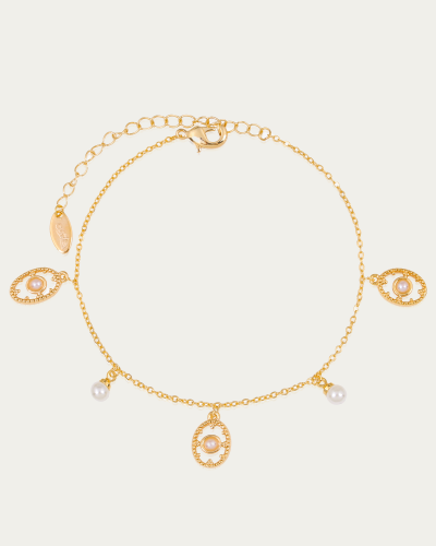 اسوارة يد من خاتون تصميم ذهبي ناعم مزين بحجر الزرك...