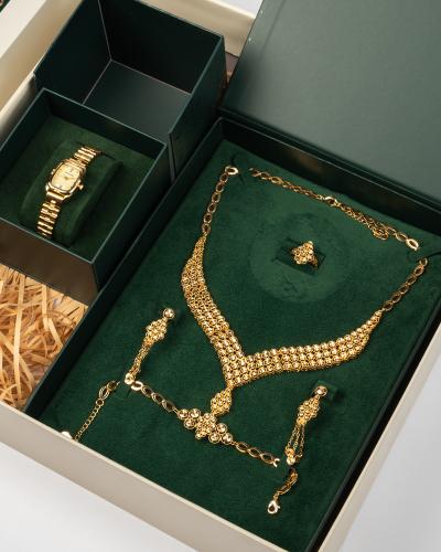 تشكيلة الإهداء الفاخرة من خاتون® طقم بديل الذهب مع...