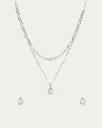3-Piece Layered Silver Set | Elegant Jewelry for Women