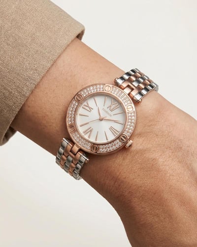 ساعة جوكر للنساء من خاتون تصميم مكس ثنائي اللون