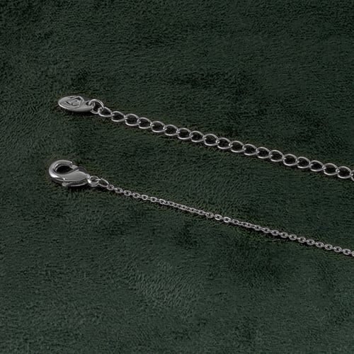 سلسال فضي مرصع بحبيبات الزركون الملونة