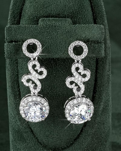 طقم مجوهرات للمناسبات مرصع بالزركون مكون من 5 قطع