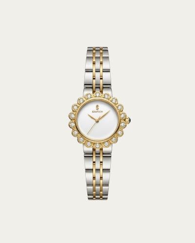 ساعة اصلية من خاتون® للنساء باطار مزين بالزركون