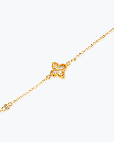 اسوارة نسائية ناعمة تصميم ذهبي شكل الوردة