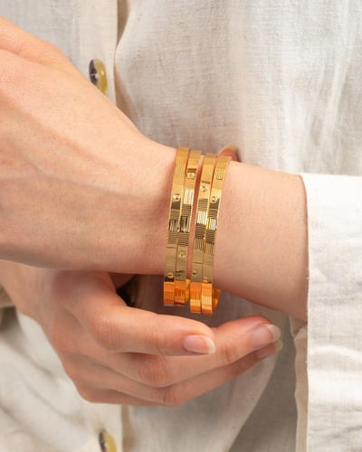 غوايش ذهبية دقة العقال من خاتون - 2حبة