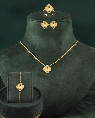 طقم مجوهرات أنيق بتصميم عالمي 5 قطع ماركة خاتون®