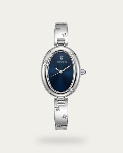 ساعة نسائية راقية مينا أزرق من خاتون