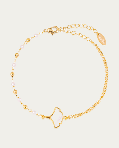 اسوارة يد نسائية من خاتون بتصميم أوراق الجنكة الذه...