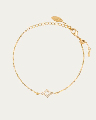 طقم النجمة الرباعية المفرغة تصميم ذهبي من خاتون®