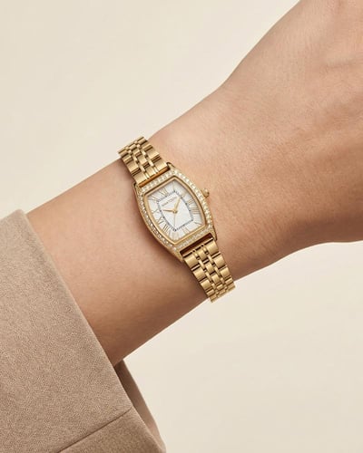 ساعة أصلية للنساء من خاتون بتصميم ذهبي كلاسيكي