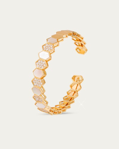 اسوارة وخاتم شومية من خاتون® تصميم ذهبي