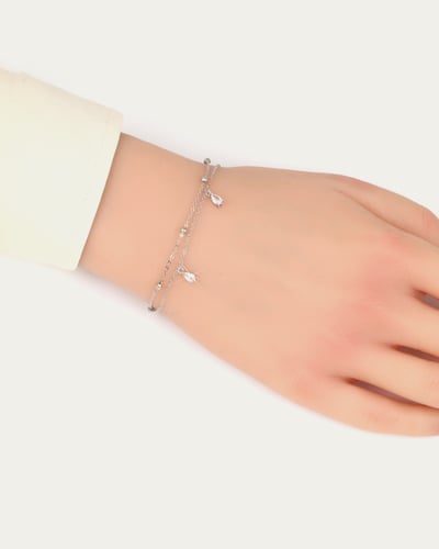 اسوارة نسائية ناعمة مرصعة بأحجار الزركون الماسية