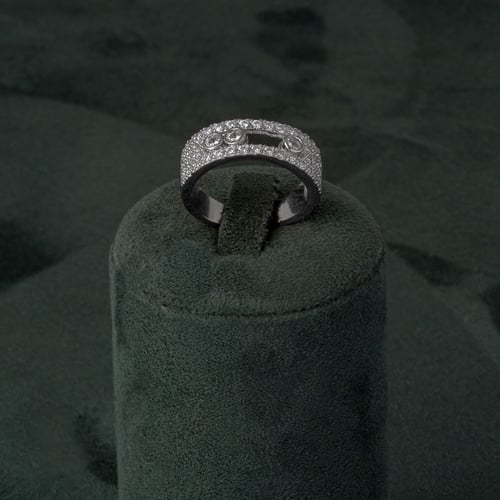 طقم اسوارة وخاتم ببريق الألماس مزين بالزركون من خا...