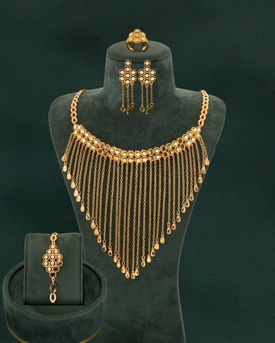 طقم رمش العروس بديل الذهب من خاتون®