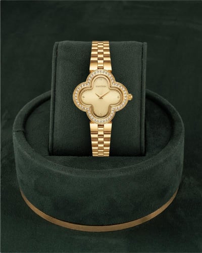 طقم نسائي وساعة مجموعة فخمة بتصميم عالمي