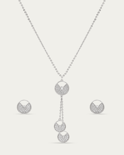 نصف طقم بتصميم عالمي ماسي مرصع بالزركون