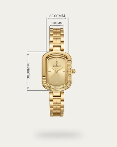 ساعة نسائية ماركة خاتون تصميم ذهبي لعاشقات التألق