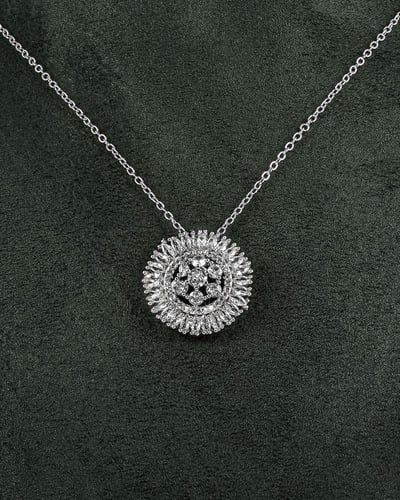 طقم مجوهرات فضي ماسي ناعم