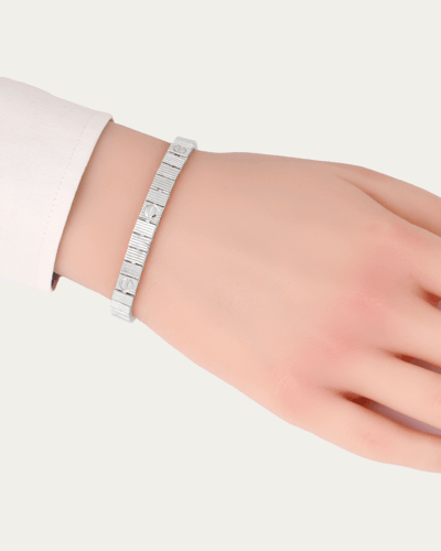 اسوارة نسائية بتصميم عالمي مضلع لون ماسي