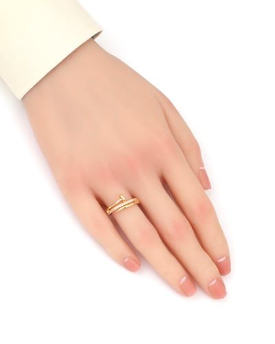 خاتم توينز ذهبي بإشراقة الزركون المتلألئ