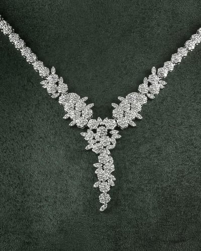 طقم زركون فاخر للمناسبات بلمعة الألماس