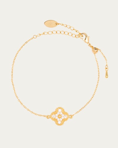 طقم الوردة الرباعية من خاتون® بتطعيم من الزركون ال...